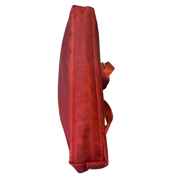 TUMI Nylon Crossbody Bag Orange Adjustable Strap Travel Organizer Purse - Picture 7 of 15